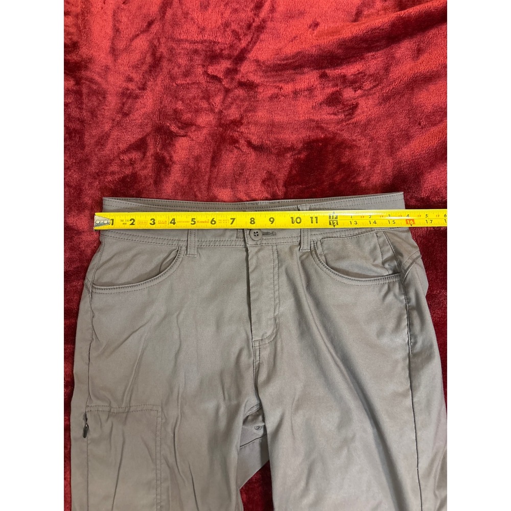 Prana Halle Hiking Pants Gray Size 8 Regular Zion Straight Leg Roll Up Snaps - Picture 3 of 8